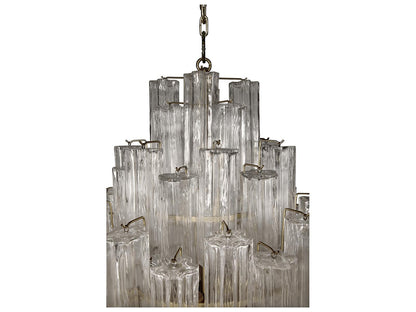 Noir Laurent 20-light Antique Brass Tiered Chandelier