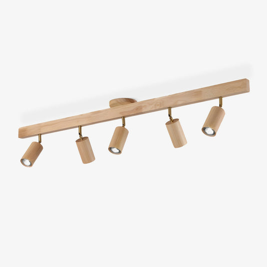 Natural Wood Beam Spotlight Light Ceiling lamp