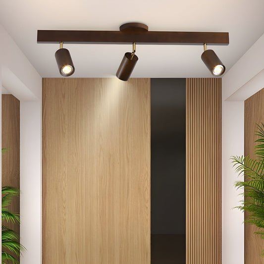 Natural Wood Beam Spotlight Light Ceiling lamp