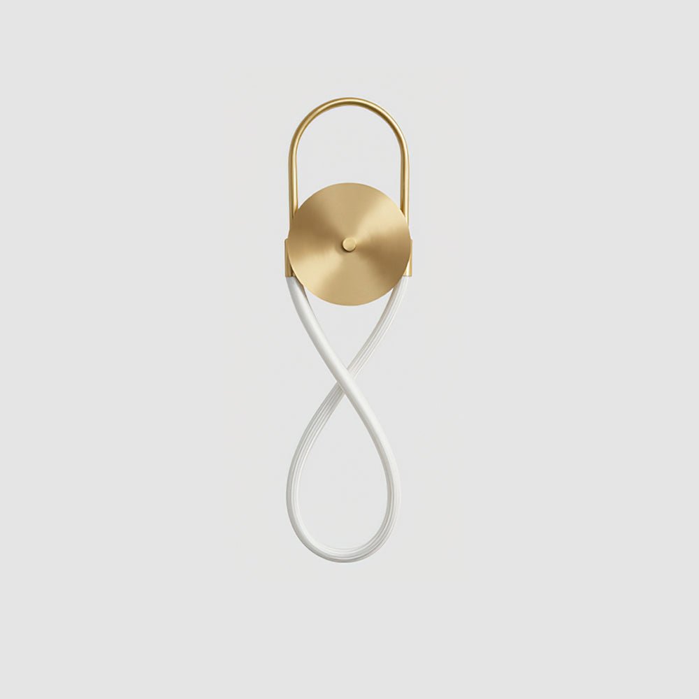 Necklace Loop Wall Lamp Model B ∅ 7.9″ x H 14.2″ Set of 1 / Brass & White / Warm Light Wall lamp