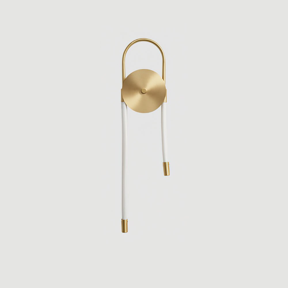 Necklace Loop Wall Lamp Model C ∅ 7.9″ x H 14.2″ Set of 1 / Brass & White / Warm Light Wall lamp
