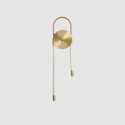 Necklace Loop Wall Lamp Model C ∅ 7.9″ x H 14.2″ Set of 1 / Brass & White / Warm Light Wall lamp
