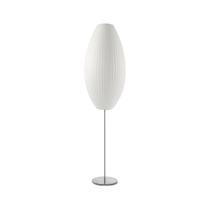 Nelson Floor Lamp Model A Large: ∅ 15″ x H 61.5″ / Chrome & White / US Plug 1001 Floor lamp