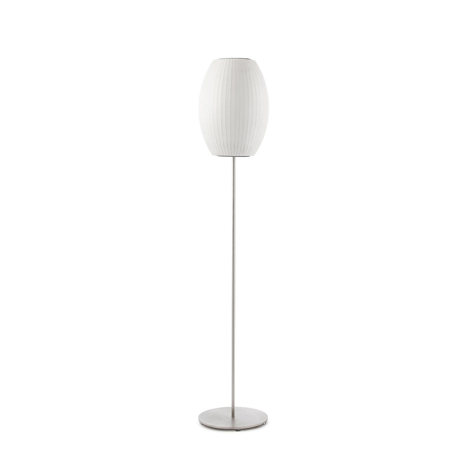 Nelson Floor Lamp Model A Small: ∅ 10.5″ x H 52.5″ / Chrome & White / US Plug 1001 Floor lamp