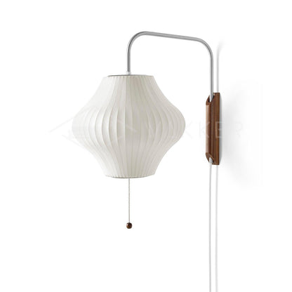 Bubble Ball Wall Sconce ∅ 11.8″ x H 11.8″ / Dia 30cm x H 30cm / White & Walnut / US Plug Wall lamp