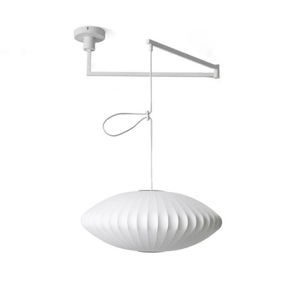 Nelson Swing Arm Pendant Lamp Model A ∅ 15.8″ x H 8.7″ / Dia 40cm x H 22cm / White 1001 Pendant light