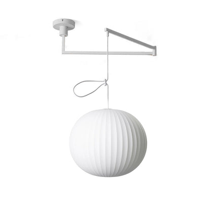 Nelson Swing Arm Pendant Lamp Model E ∅ 11.8″ x H 11″ / Dia 30cm x H 28cm / White 1001 Pendant light