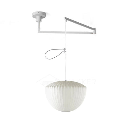 Nelson Swing Arm Pendant Lamp Model H ∅ 19.7″ x H 14.9″ / Dia 50cm x H 38cm / White 1001 Pendant light