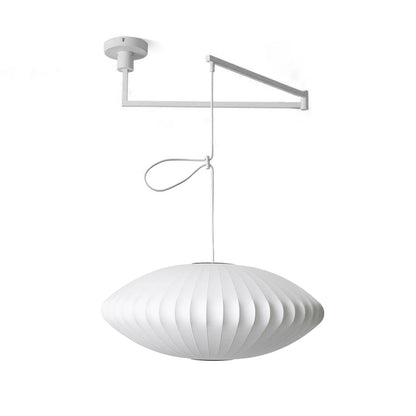 Nelson Swing Arm Pendant Lamp Model A ∅ 23.6″ x H 9.8″ / Dia 60cm x H 25cm / White 1001 Pendant light