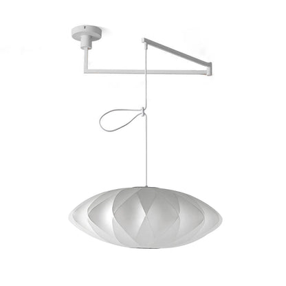 Nelson Swing Arm Pendant Lamp Model B ∅ 23.6″ x H 9.8″ / Dia 60cm x H 25cm / White 1001 Pendant light