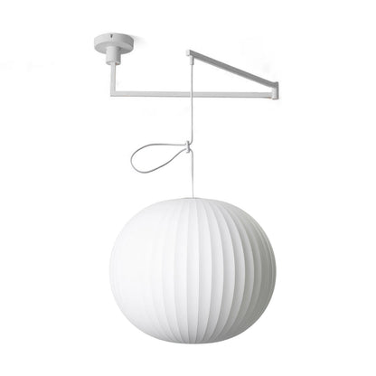 Nelson Swing Arm Pendant Lamp Model E ∅ 15.8″ x H 14.2″ / Dia 40cm x H 36cm / White 1001 Pendant light