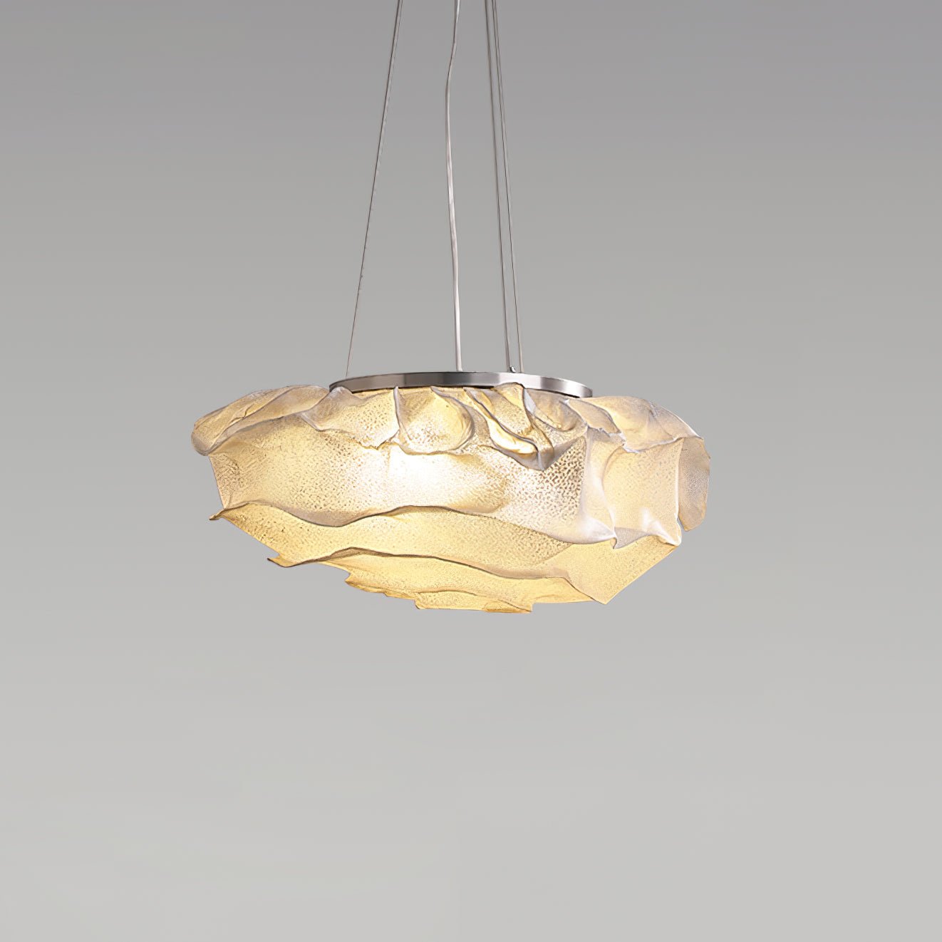 Opulent Cloud Pendant Light ∅ 15.7″ x H 8.2″ / Dia 40cm x H 21cm / Stainless Steel & White Pendant light
