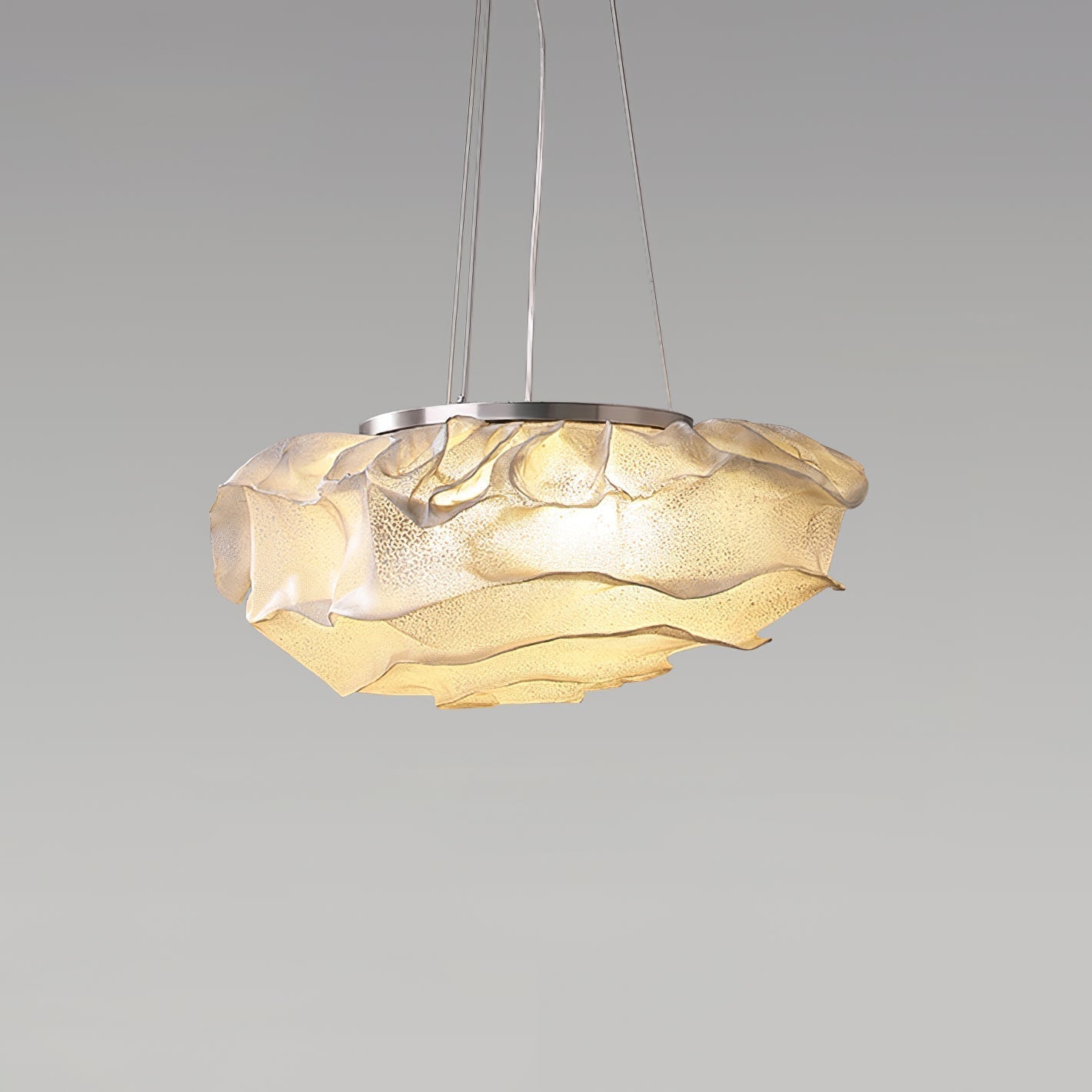 Opulent Cloud Pendant Light ∅ 23.6″ x H 9.8″ / Dia 60cm x H 25cm / Stainless Steel & White Pendant light