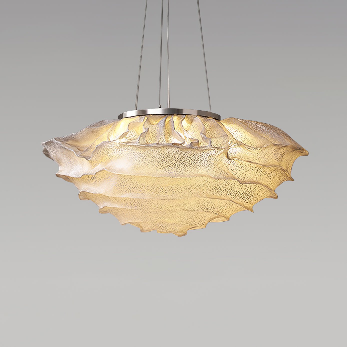 Opulent Cloud Pendant Light ∅ 29.5″ x H 13.5″ / Dia 75cm x H 35cm / Stainless Steel & White Pendant light