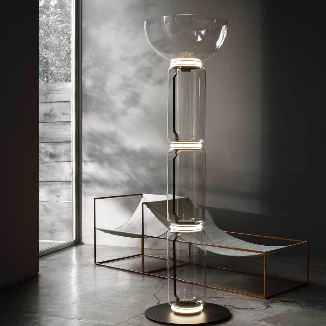 Bamboo Glass Floor Lamp Floor lamp