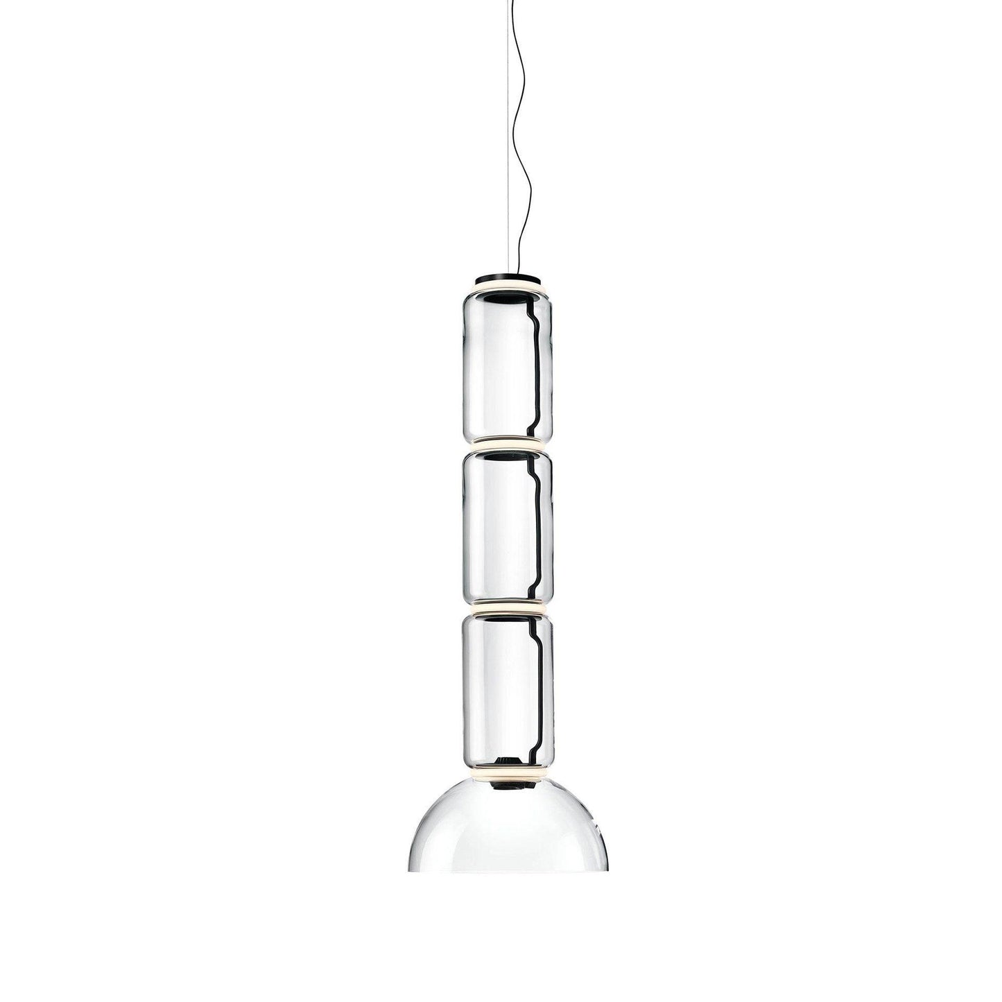 Cylindrical LED Pendant Light ∅ 15.8″ x H 46.1″ / Dia 40cm x H 117cm / Warm Light 1001 Pendant light