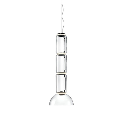 Cylindrical LED Pendant Light ∅ 15.8″ x H 46.1″ / Dia 40cm x H 117cm / Warm Light 1001 Pendant light