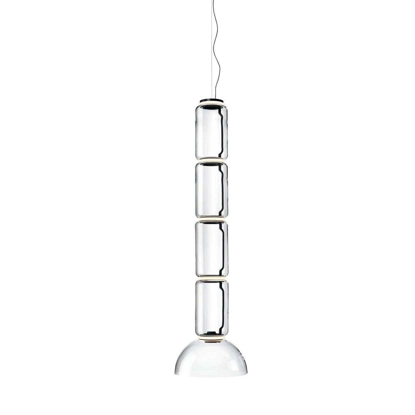 Cylindrical LED Pendant Light ∅ 15.8″ x H 58.7″ / Dia 40cm x H 149cm / Warm Light 1001 Pendant light