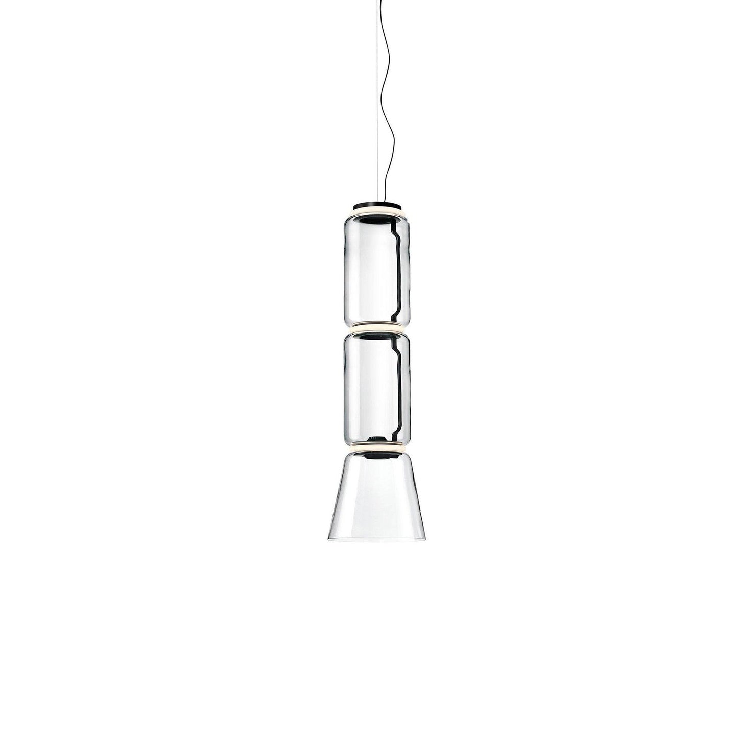 Cylindrical LED Pendant Light ∅ 10.2″ x H 35.0″ / Dia 26cm x H 89cm / Warm Light 1001 Pendant light