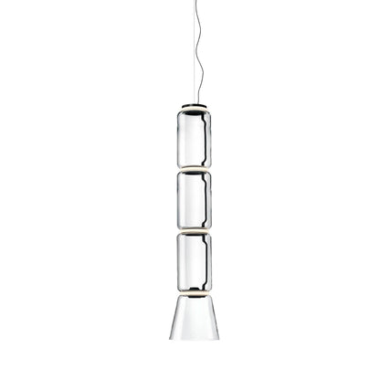 Cylindrical LED Pendant Light ∅ 10.2″ x H 47.6″ / Dia 26cm x H 121cm / Warm Light 1001 Pendant light
