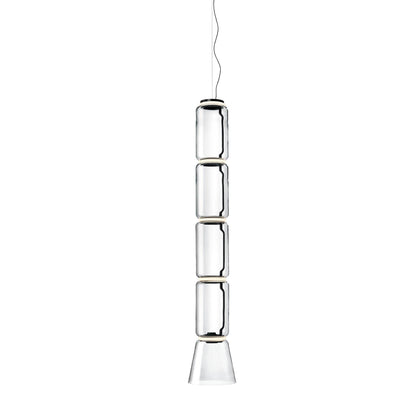 Cylindrical LED Pendant Light ∅ 10.2″ x H 60.2″ / Dia 26cm x H 153cm / Warm Light 1001 Pendant light