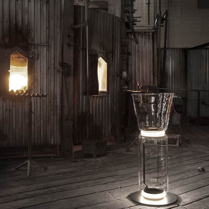 Bamboo Glass Floor Lamp Floor lamp