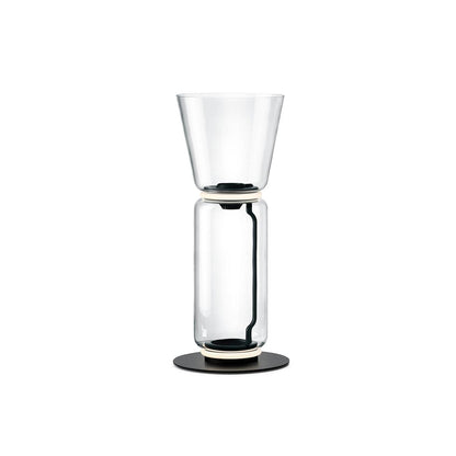 Bamboo Glass Floor Lamp ∅ 11″ x H 22.4″ / Dia 28cm x H 57cm / Clear + Black / US Plug Floor lamp