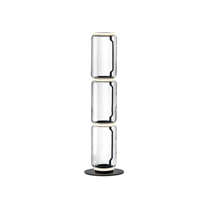 Bamboo Glass Floor Lamp ∅ 13.8″ x H 38.2″ / Dia 35cm x H 97cm / Clear + Black / US Plug Floor lamp