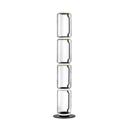 Bamboo Glass Floor Lamp ∅ 13.8″ x H 50.7″ / Dia 35cm x H 129cm / Clear + Black / US Plug Floor lamp