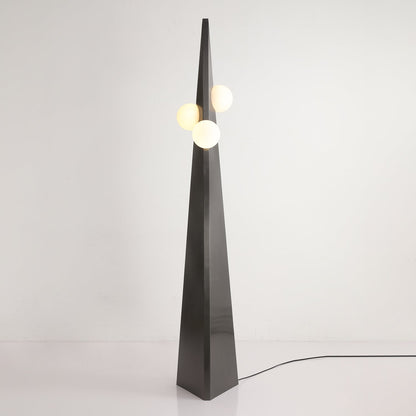 Noir Roy Floor Lamp ∅ 11″ x H 63.8″ / Dia 28cm x H 162cm / Stainless steel & Gunmetal black / US Plug Floor lamp