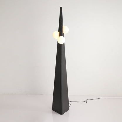 Noir Roy Floor Lamp ∅ 11″ x H 63.8″ / Dia 28cm x H 162cm / Iron & Black / US Plug Floor lamp
