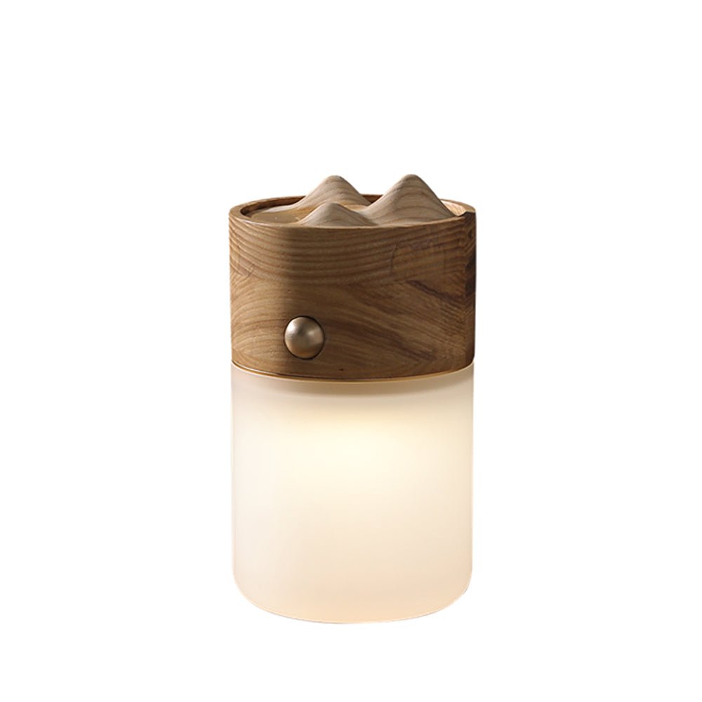 Nomad Lantern Table Lamp Without hand strap ∅ 3.9″ x H 6.3″ / Wood Color Table lamp