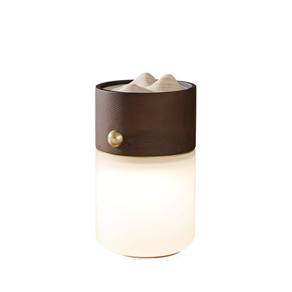 Nomad Lantern Table Lamp Without hand strap ∅ 3.9″ x H 6.3″ / Walnut Color Table lamp