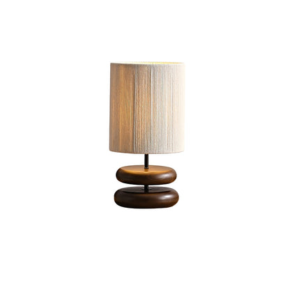 Nora Wood Table Lamp ∅ 8.7″ x H 15.7″ / Walnut Color / US Plug Table lamp