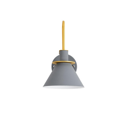 Nordic Metal Wall Sconce ∅ 9.4″ x H 12.2″ / Dia 24cm x H 31cm / Grey Wall lamp