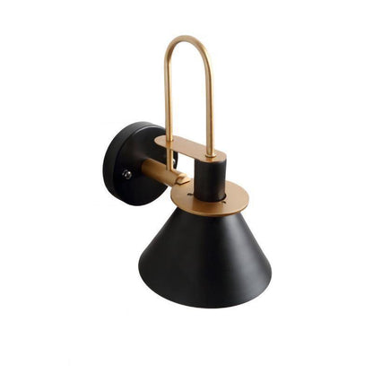 Nordic Metal Wall Sconce ∅ 9.4″ x H 12.2″ / Dia 24cm x H 31cm / Black Wall lamp
