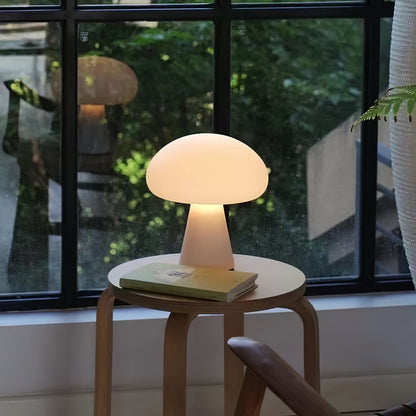 Obello Portable Built-in Battery Table Lamp ∅ 8.7″ x H 9.4″ / Dia 22cm x H 24cm / White / Three-Color Changing Light