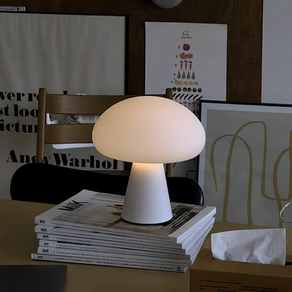 Obello Portable Built-in Battery Table Lamp ∅ 8.7″ x H 9.4″ / Dia 22cm x H 24cm / White / Three-Color Changing Light