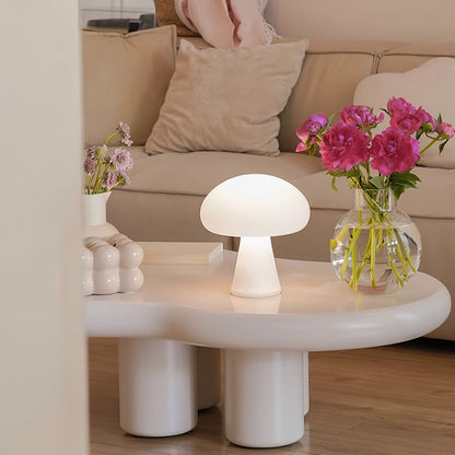 Obello Portable Built-in Battery Table Lamp ∅ 8.7″ x H 9.4″ / Dia 22cm x H 24cm / White / Three-Color Changing Light