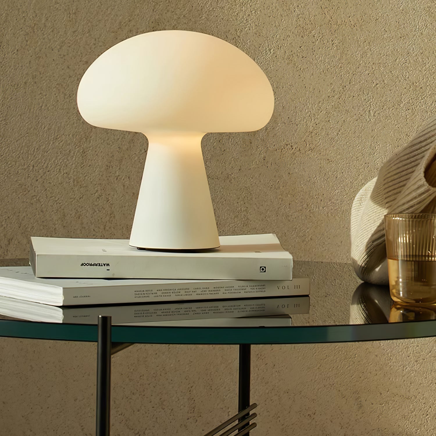 Obello Portable Built-in Battery Table Lamp ∅ 8.7″ x H 9.4″ / Dia 22cm x H 24cm / White / Three-Color Changing Light