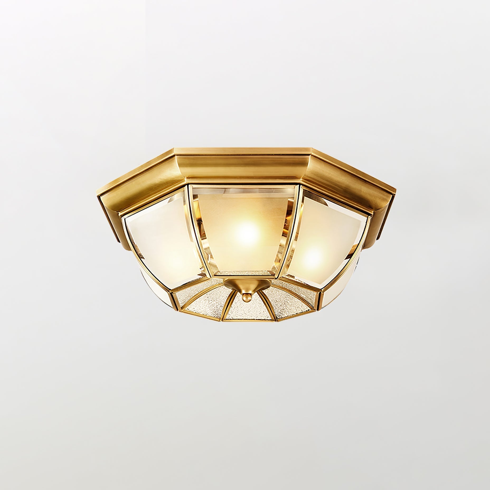 Bowl Shaped Brass Ceiling Lamp Model A ∅ 13.8″ x H 5.9″ / Brass Ceiling lamp