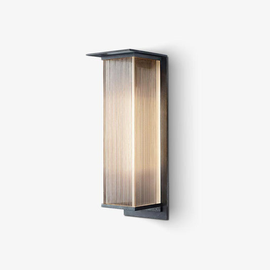 Oleron Box Outdoor Wall Lamp L 7.7″ x W 7.1″ x H 20.1″ / L 19.5cm x W 18cm x H 51cm / Model A: Wired Version / Warm