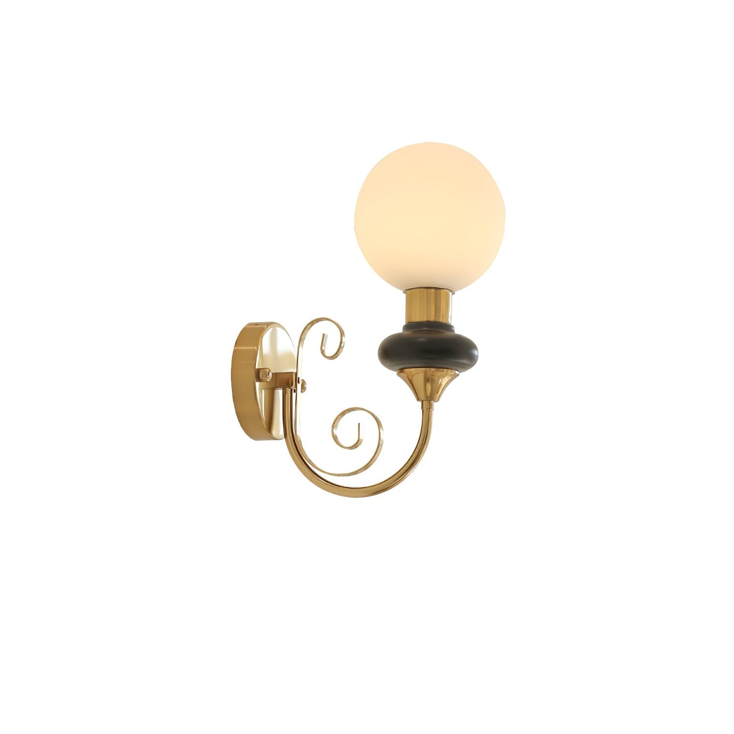 Onyx Wall Lamp ∅ 5.9″ x H 13.8″ / Black / Single Wall lamp