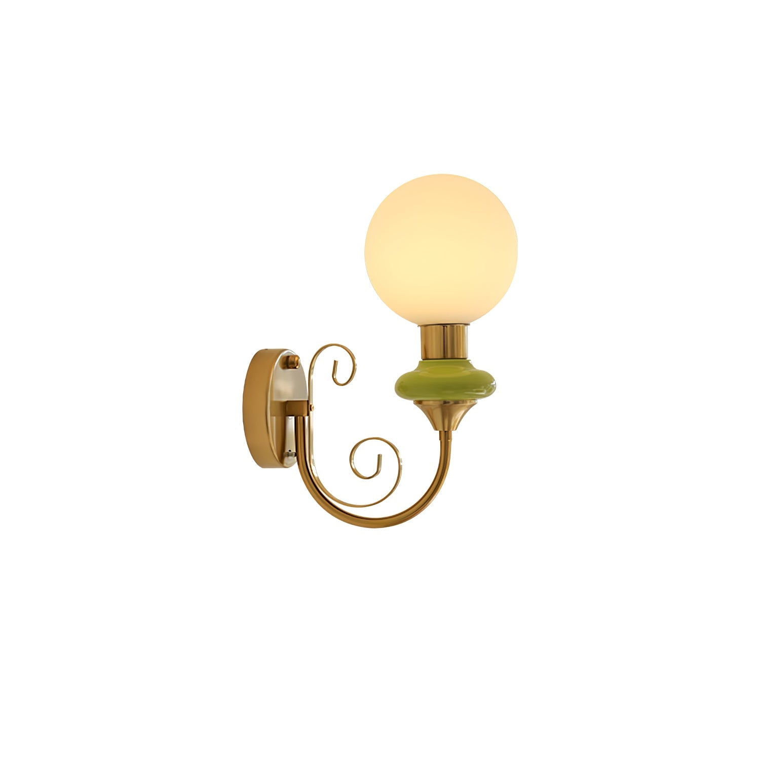 Onyx Wall Lamp ∅ 5.9″ x H 13.8″ / Green / Single Wall lamp