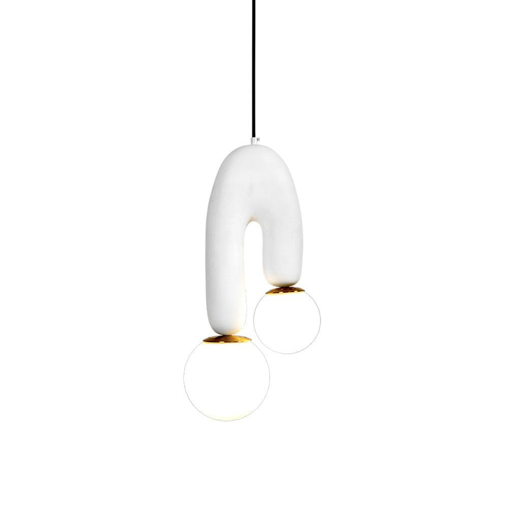 Oo Smooth Pendant Light ∅ 9.8″ x H 18.5″ / White pendant Lamp
