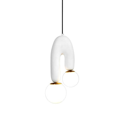 Oo Smooth Pendant Light ∅ 9.8″ x H 18.5″ / White pendant Lamp