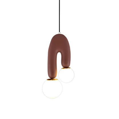 Oo Smooth Pendant Light ∅ 9.8″ x H 18.5″ / Terracotta pendant Lamp