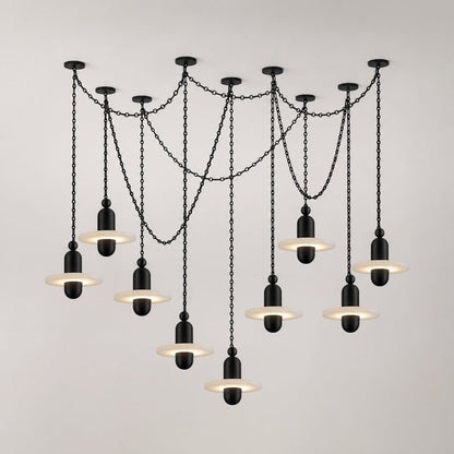 Orbital Drift Chain Chandelier