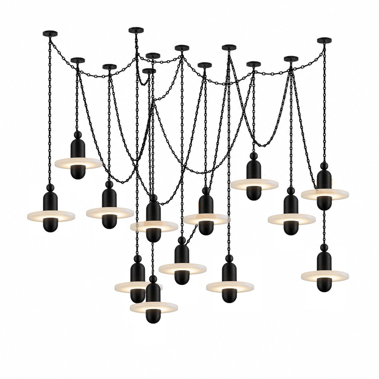 Orbital Drift Chain Chandelier