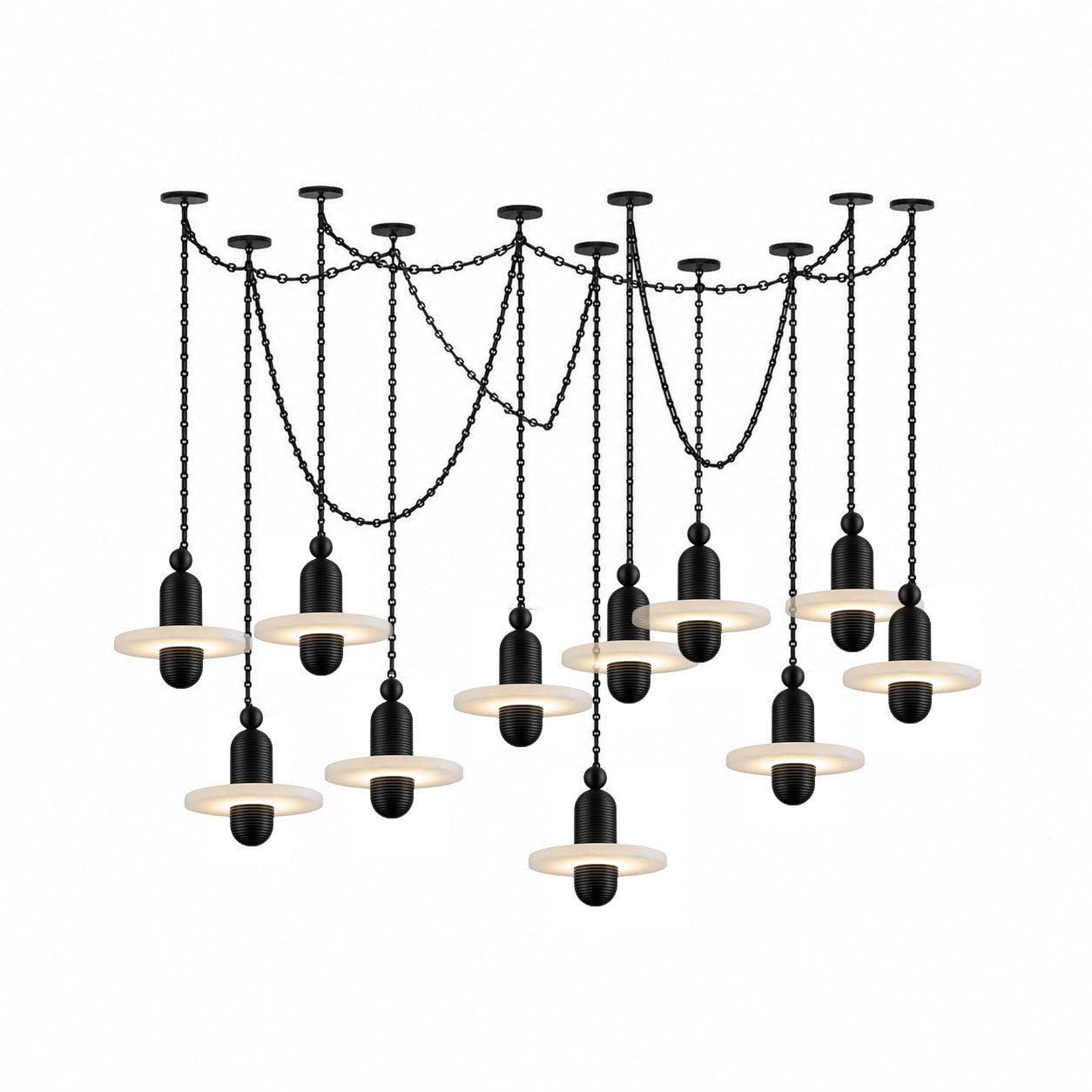 Orbital Drift Chain Chandelier